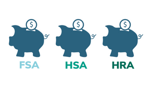 Piggy Banks for an FSA, HSA, and HRA