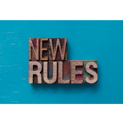 sign reading new rules