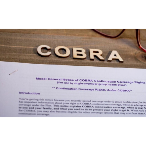 A notice of COBRA continuation coverage rights document