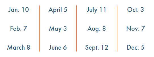 Webinar dates Webinar dates